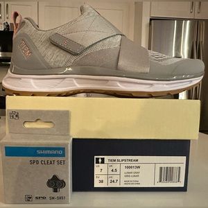 Tiem Cycling Shoe - Slipstream - Lunar Gray - with SPD Cleats
